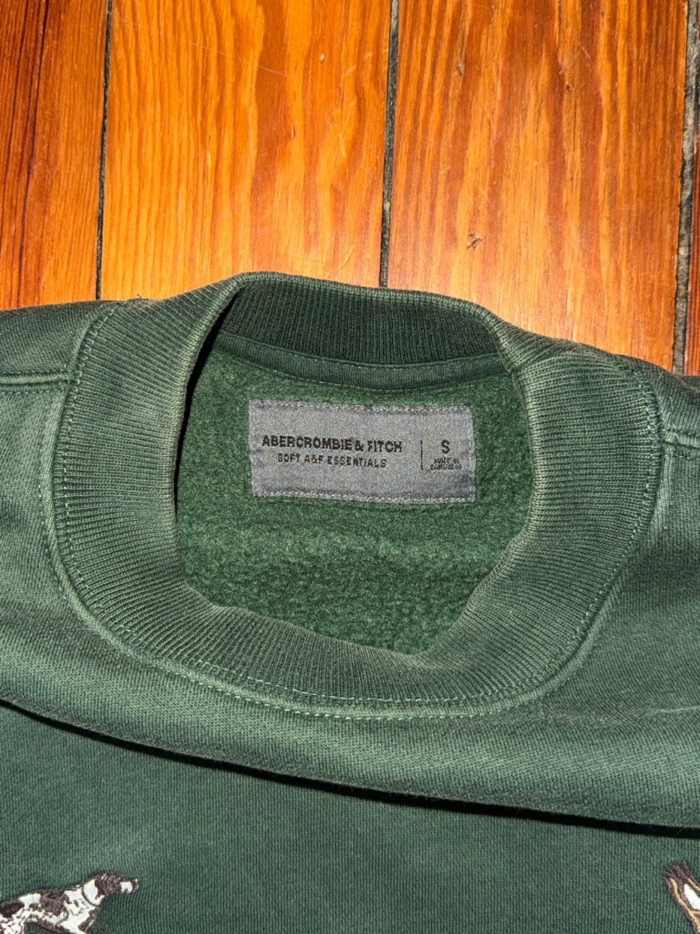Abercrombie & Fitch Forest Green Crewneck Sweatshirt - Picture 2 of 4